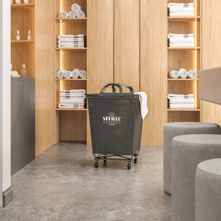 Seville Classics Heavy-Duty Rolling Laundry Hamper