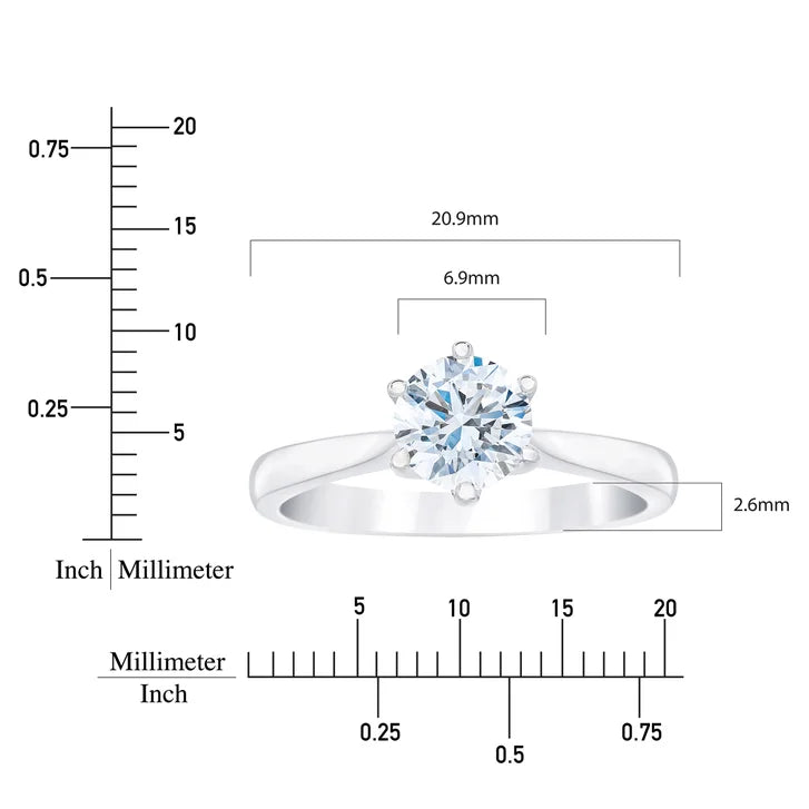 Round Brilliant Diamond Solitaire Ring (1.00 ct)
