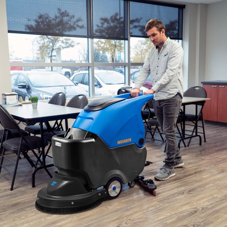 Johnny Vac Autoscrubber with Traction - 22" Cleaning Path - with Battery and Charger