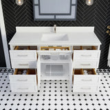 Studio Bathe Thomson II Vanity in White Finish with Engineered Stone Countertop
