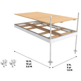 Multinautic QPF495 Aluminum Stationary Dock with Cedar Decking