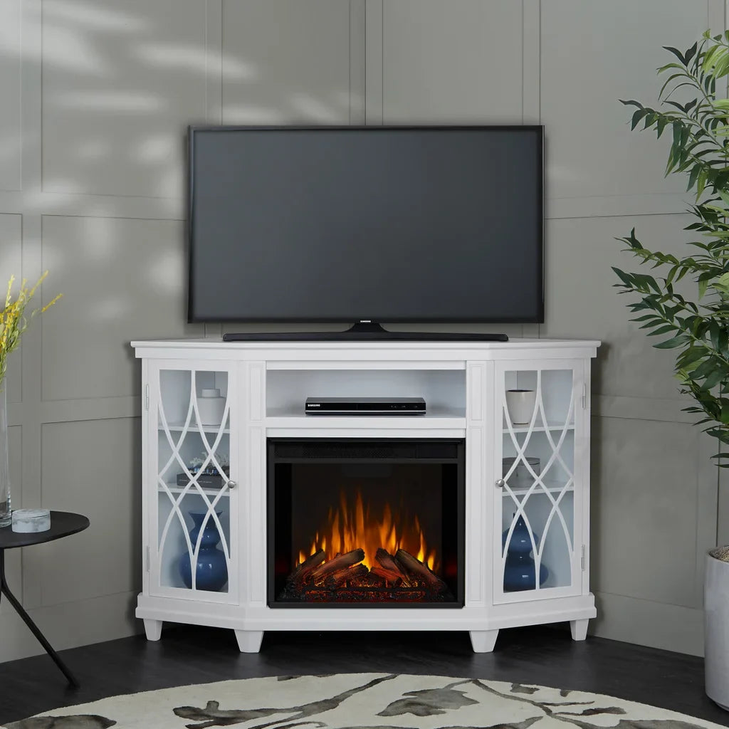 Real Flame Lynette 129.5 cm (51 in.) Media Corner Fireplace