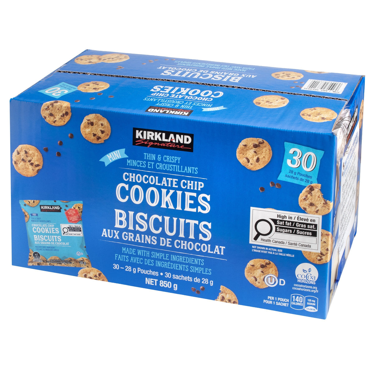 Kirkland Signature Mini Chocolate Chip Cookies, 30 × 28 g