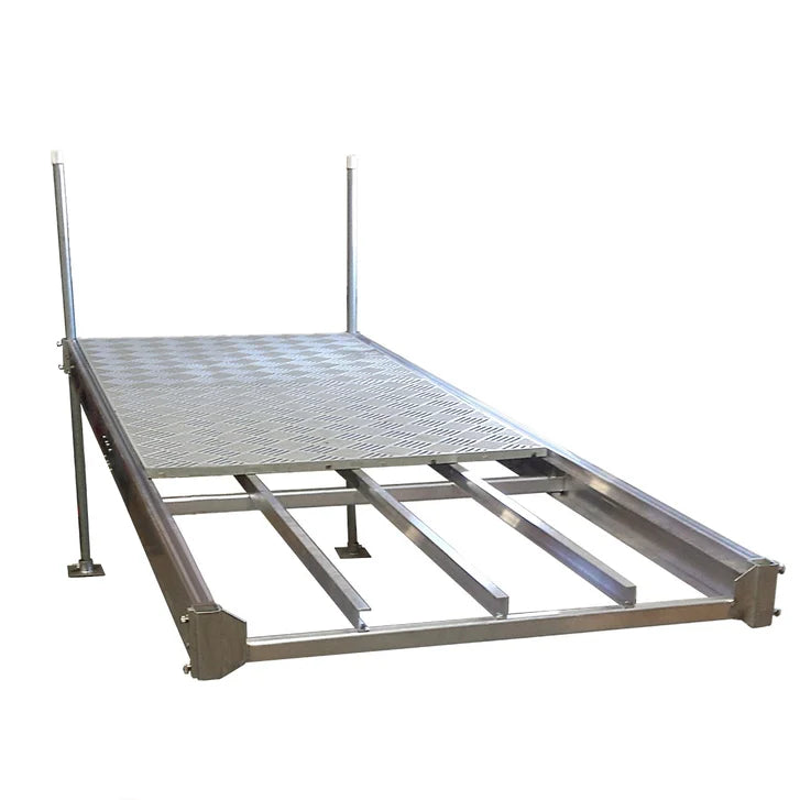Multinautic QP-427D 1.3 m x 3.66 m (4.25 ft. x 12 ft.) Aluminum Stationary Dock Kit with Plastic Decking