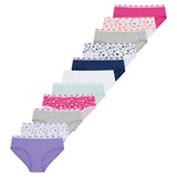 Puma Girls' Cotton Blend Bikini Underwear, 11-Pack