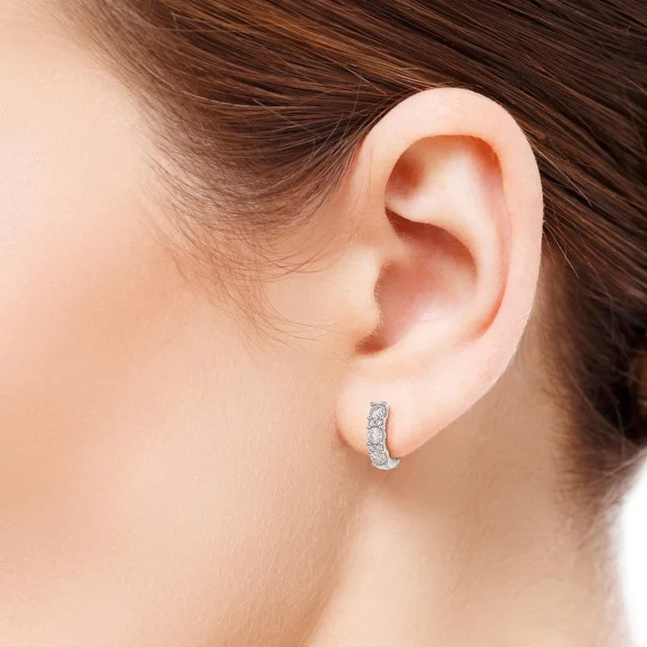 Round Brilliant Diamond Hoop Earrings (0.64 ctw)