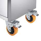 Trinity 72 in. Stainless-steel Rolling Workbench with Pegboard