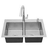 American Standard Raviv 32-Inch Stainless Steel Kitchen Sink With Pull-down Faucet