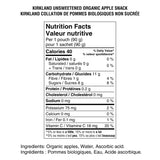 Kirkland Signature Unsweetened Organic Apple Snack, 24 × 90 g