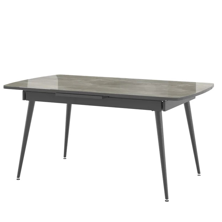 Liliosa 160.1 cm (63 in.) Extendable Dining Table with Glass Top