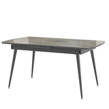 Liliosa 160.1 cm (63 in.) Extendable Dining Table with Glass Top