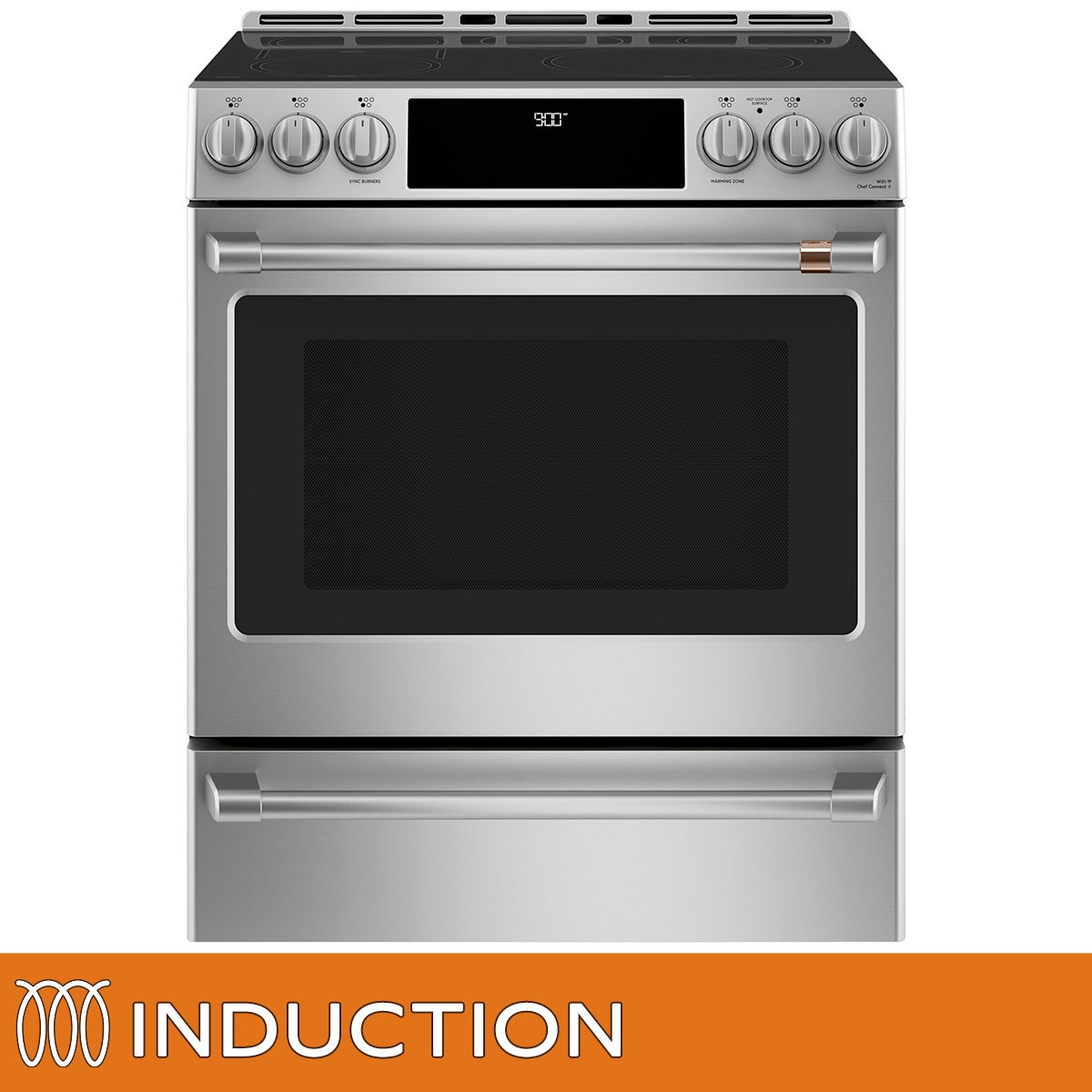 Café 30 in. 5.7 cu. ft. Stainless-steel Slide-In Induction Range with Wi-Fi