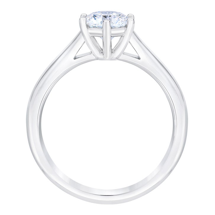 1.07 ct Round Brilliant Cut, Clarity VS1, Colour F, Diamond Solitaire Ring