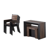 Transformer Table Extendable Outdoor Patio Dining Set