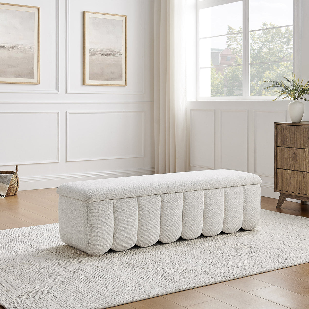 Aiden & Ivy Furniture – Fabric Storage Ottoman