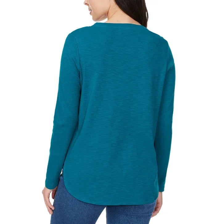 Kirkland Signature Women's Long Sleeve Slub Tee