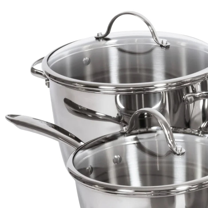 Lagostina Cucina Mia Stainless Steel Cookware Set, 12-pieces