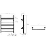 WarmlyYours Infinity 10 Bar Towel Warmer