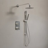 AGUA Canada Vanika Thermostatic Shower Post with Rainfall Shower Head