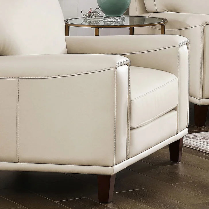 Prospera Home Jensen Top-grain Leather Sofa and 2 Chairs