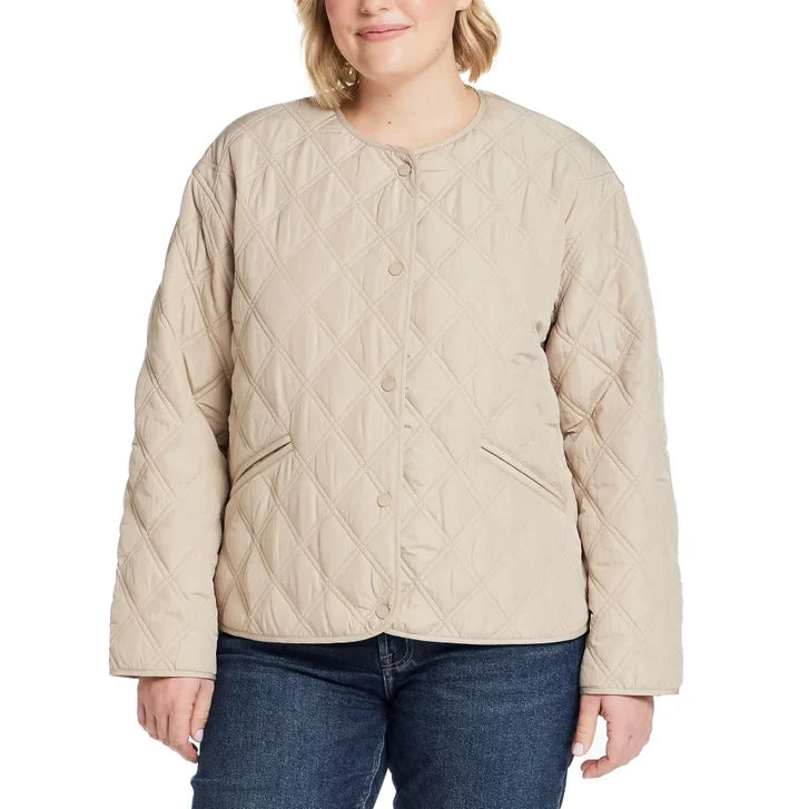 Weatherproof Women's Collarless Quilted Jacket