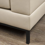 Galleria 2-piece Top Grain Leather Left-hand Facing Sectional