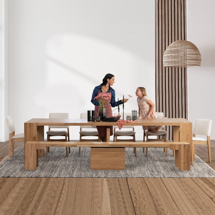 Transformer Table with Bench and 6 Chairs