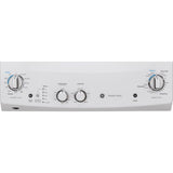 GE White 2.6 cu. ft. (I.E.C) Washer and 4.4 cu. ft. Dryer Gas Laundry Center