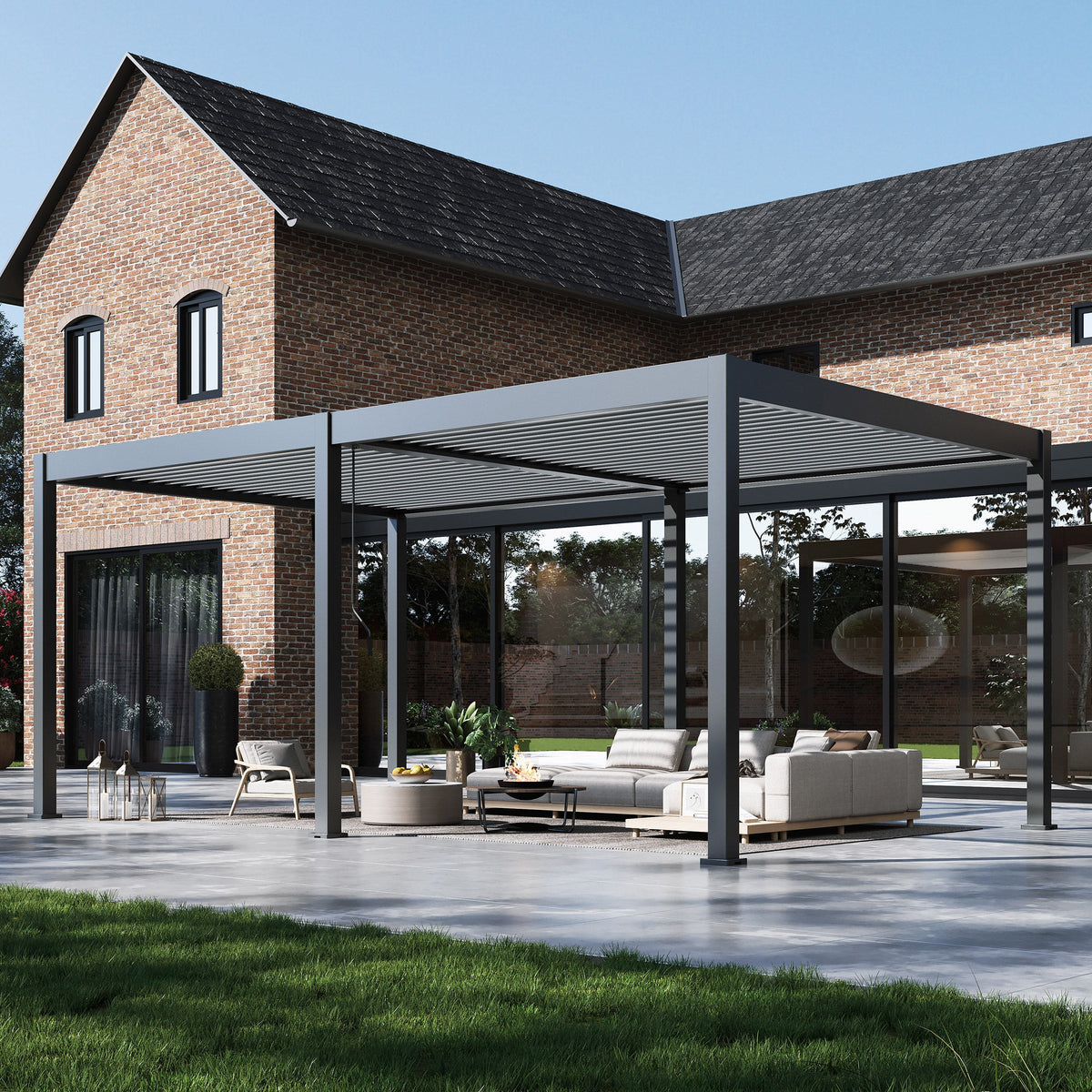 Paragon Lugano 12x20 Adjustable Louvered Aluminum Pergola