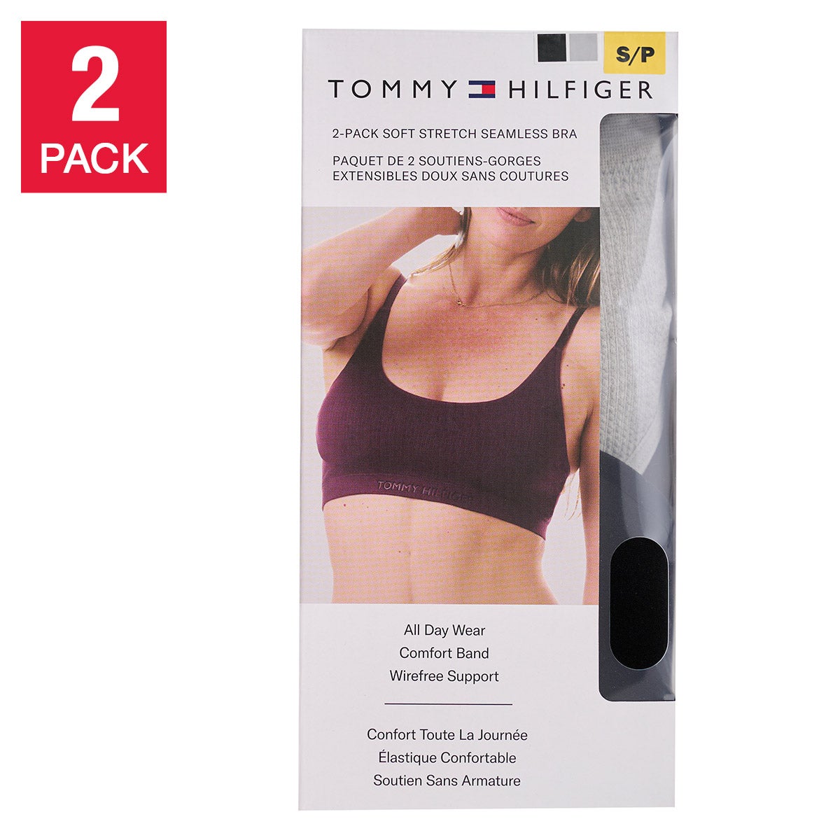 Tommy Hilfiger Women's Soft Stretch Seamless Bra, 2-pack