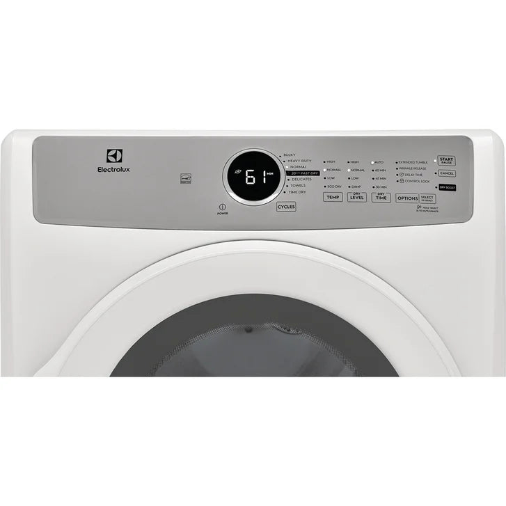 Electrolux 3 Series 27 in. 8.0 cu ft. White Electric Front Load Dryer with LuxCare Lint Shield