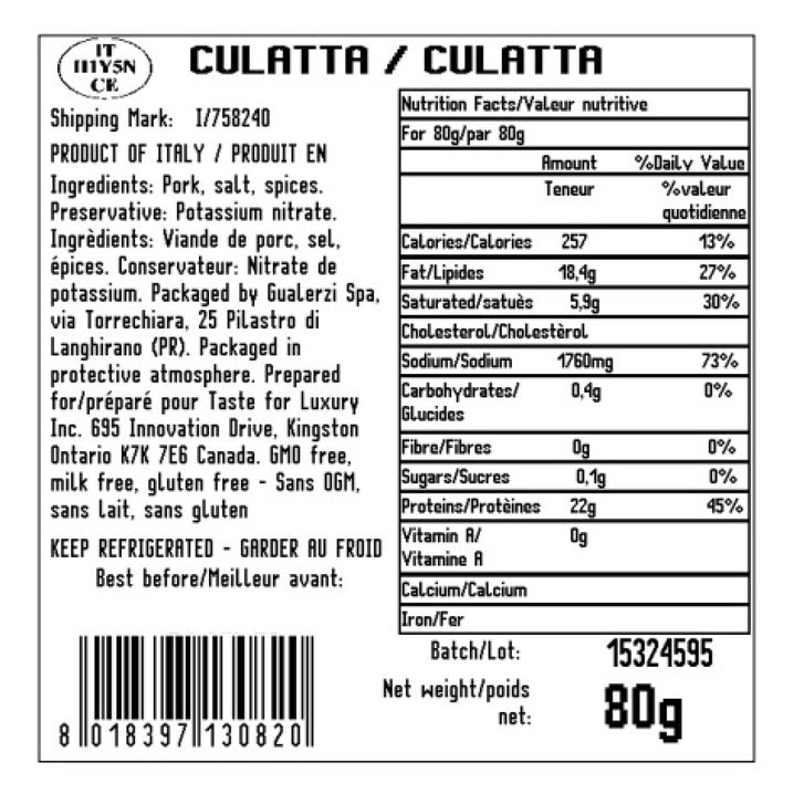 Gualerzi Pre-sliced Antipasto Meats Variety Pack 80 g (2.8 oz) × 8 pack