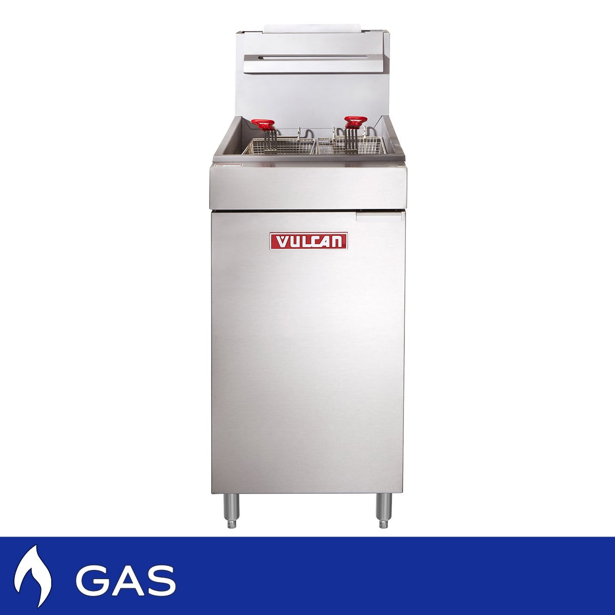 Vulcan 30 in. 50 lb Stainless Steel Commercial Natural Gas Fryer