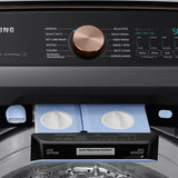 Samsung 6.2 cu ft. Black Stainless Steel Top Load Washer with Pet Care Solution
