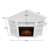 Real Flame Lynette 129.5 cm (51 in.) Media Corner Fireplace