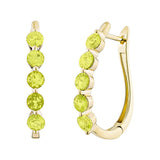 Round Cut Peridot Earrings