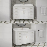 Studio Bathe Katie II Vanity in White Finish with Engineered Stone Countertop