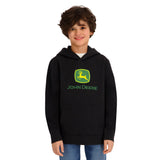 John Deere Boys' Embroidered Logo Hoodie – Cotton Blend Fleece Sweatshirt