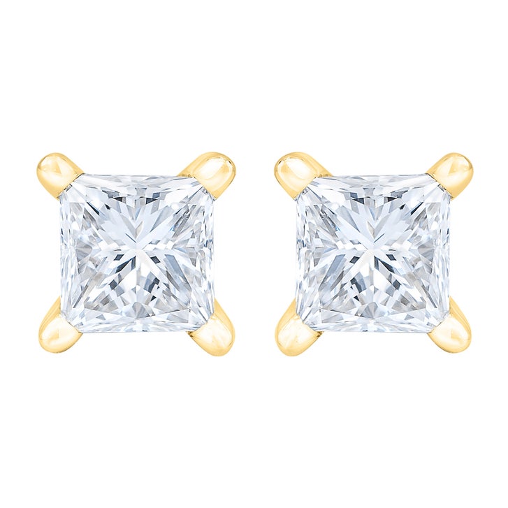 Princess Cut Diamond Stud Earrings (0.48 ctw)