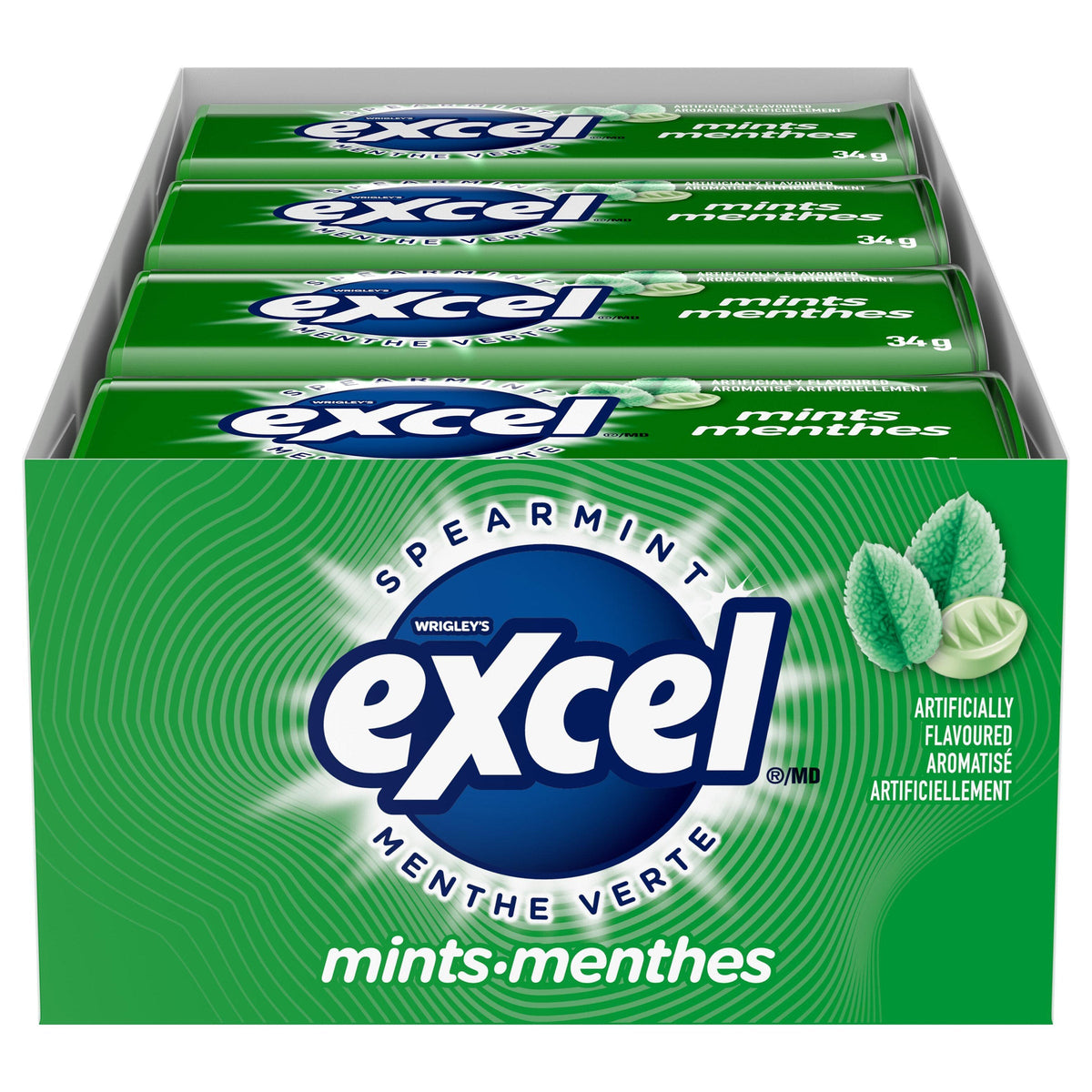 Excel Spearmint Mints, 8 × 34 g