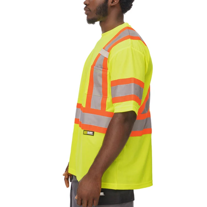 Holmes Workwear High-Visibility Short Sleeve T-Shirt, 3-pack