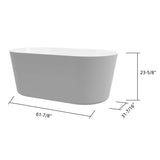Appollo Amber 62 in. Freestanding Bathtub