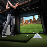 SimSpace Golf Enclosure and Tee Turf Hitting Mat