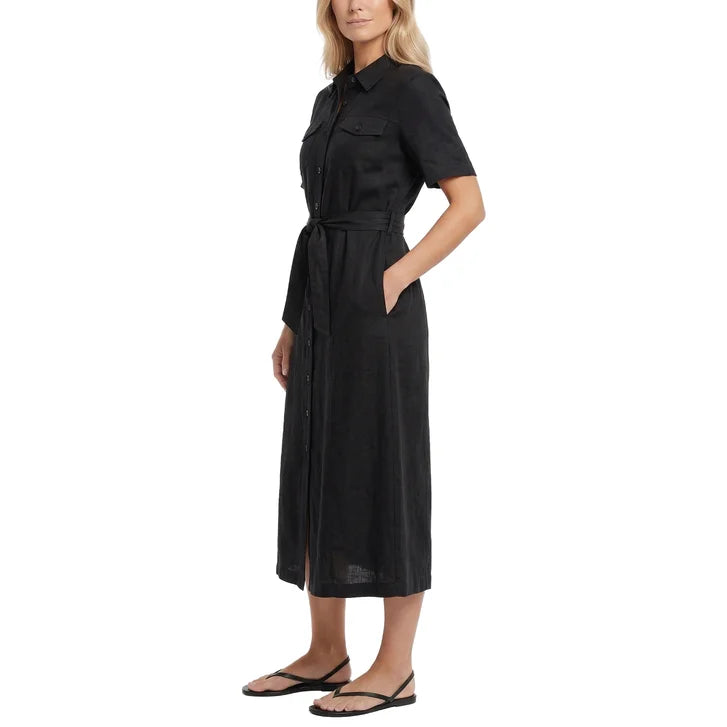 Simon Chang Women's Belted Midi Dress