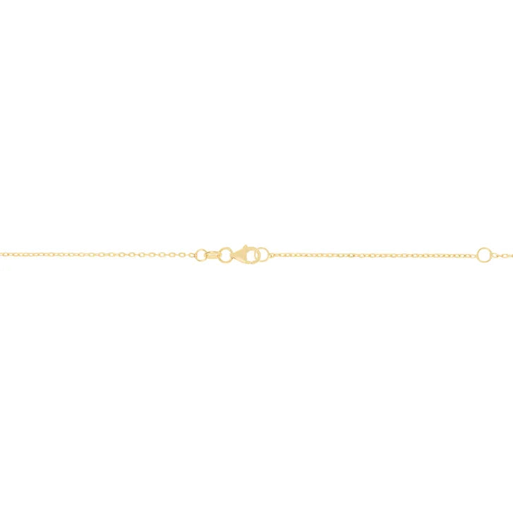 Diamond Cut Rolo Chain Necklace in Yellow or White Gold