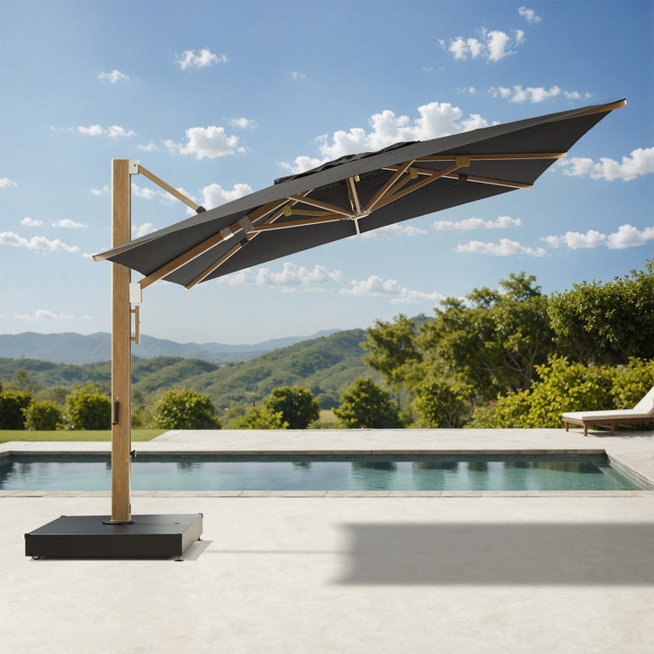 Sirio 3 m x 4 m (9.85 ft. x 13.1 ft.) Commercial Cantilever Umbrella