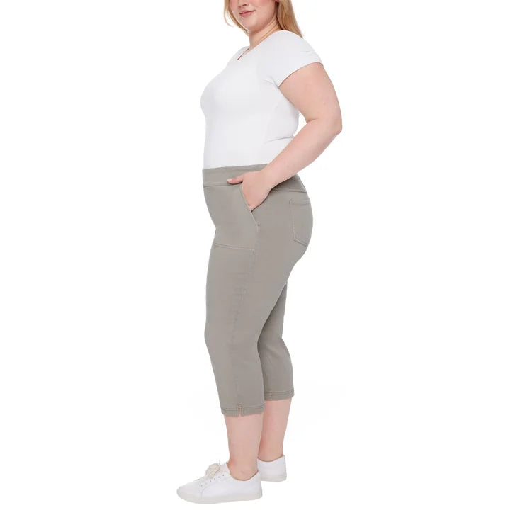 Up! Women’s Garment Wash Pull-on Capri