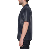 Ike Behar Men’s Vertical Stripe Textured Knit Polo Shirt