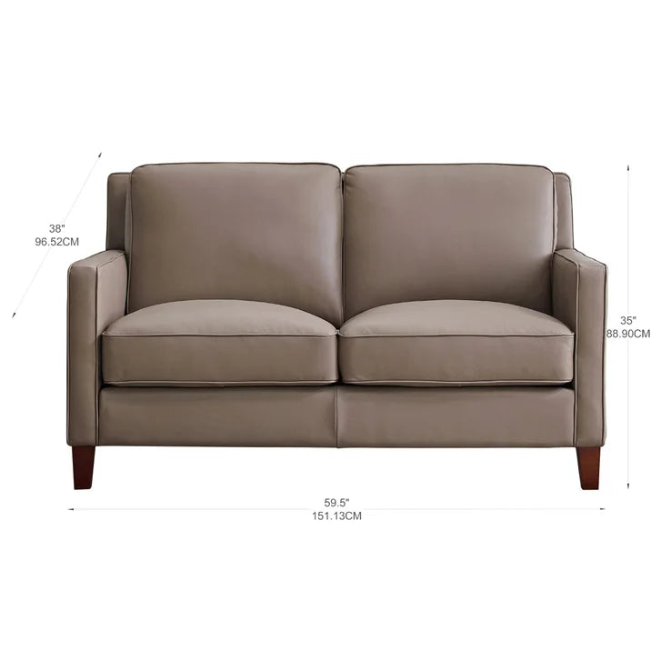 Prospera Home West Park Top-grain Leather Sofa and Loveseat