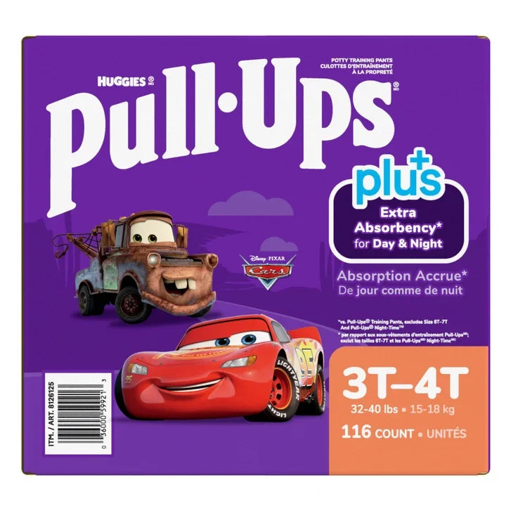 Huggies Pull-Ups Plus Training Pants Boy, 2T to 6T